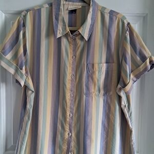 Striped Multicolor Women's Blouse   Large